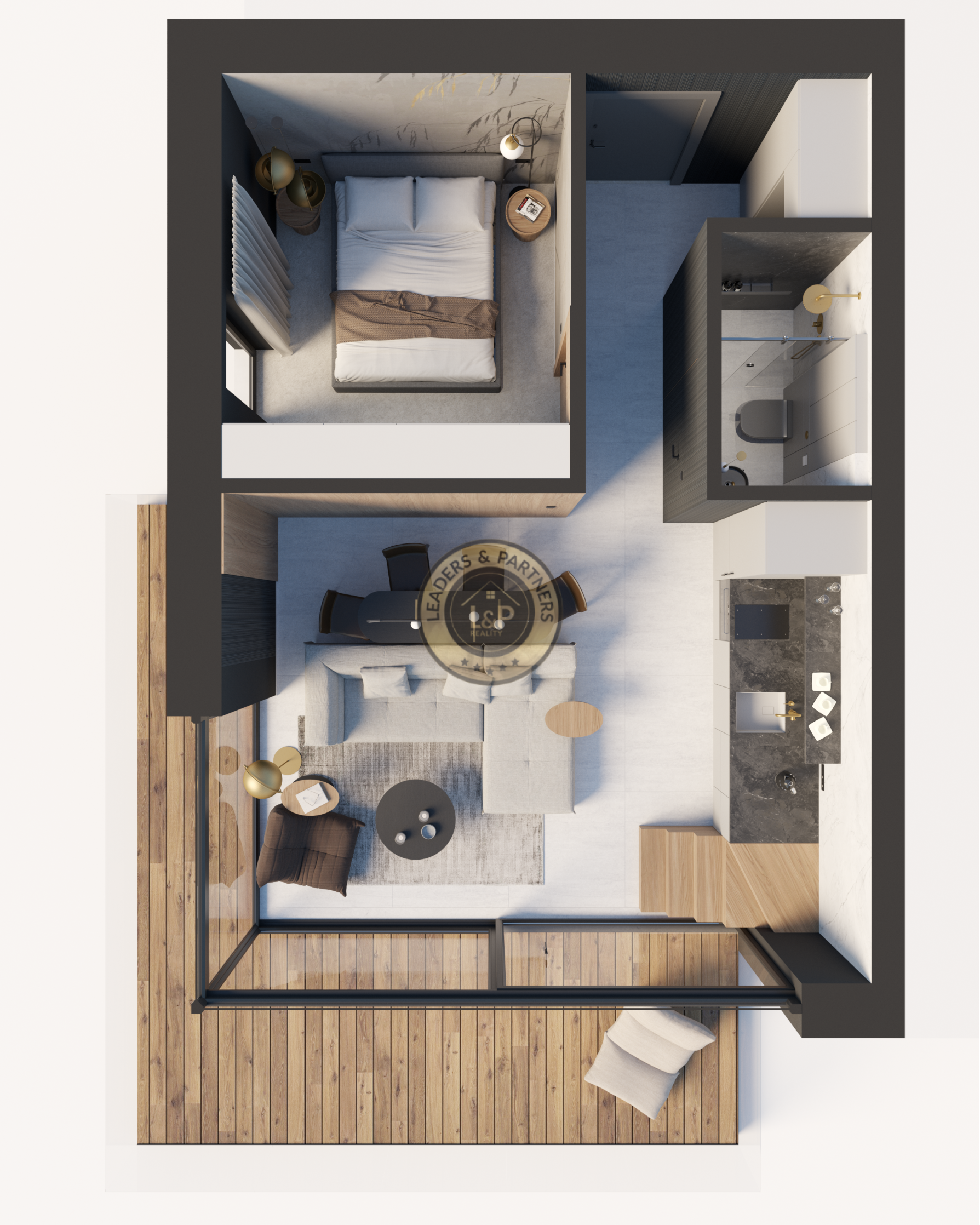 Treesna Lake Villa & Spa - vzorový 3 izbový apartmán 67,77 m² - 3