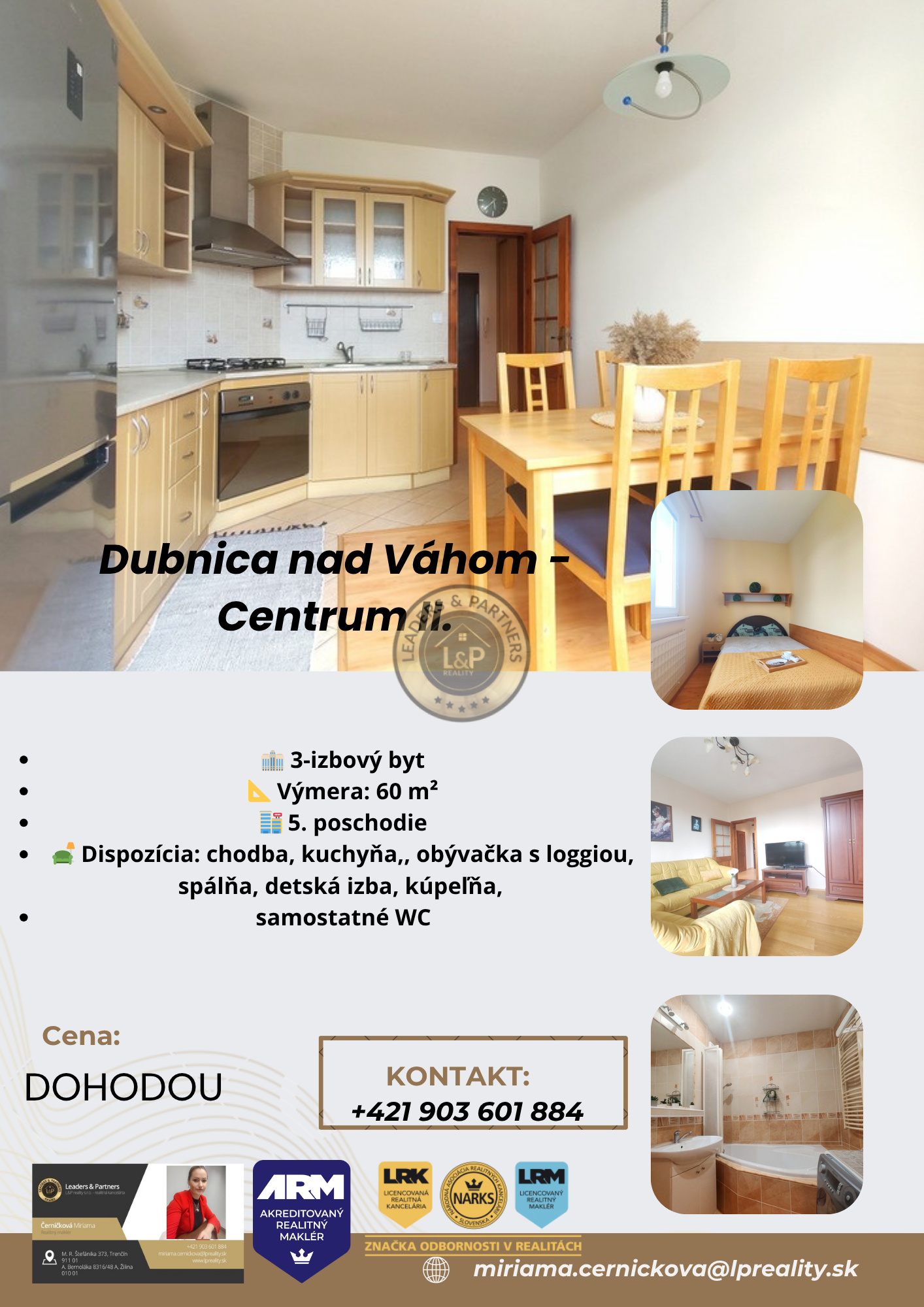 Znížená cena! 3i byt s atmosférou v centre mesta Dubnica nad Váhom - 1