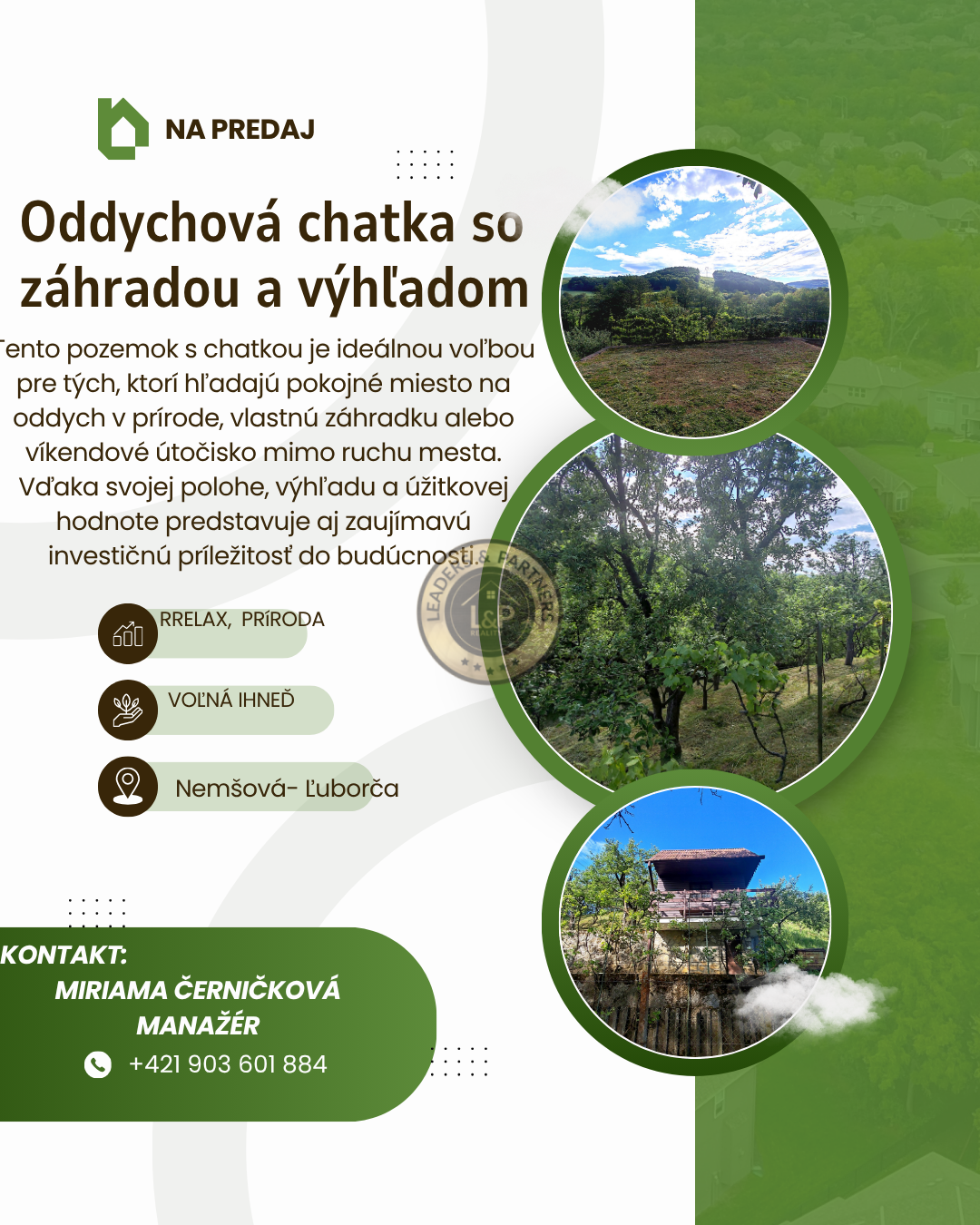 Miesto pre dokonalý oddych v prírode – záhradná chatka s pozemkom 483 m² v Nemšovej - 1